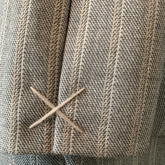 WORTHINGTON Neutral Pinstripe Blazer Career Office Grey Brown NWT Sz 12 - Picture 11 of 15